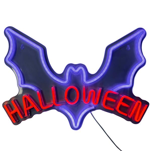Flaggermus LED Skilt Halloween
