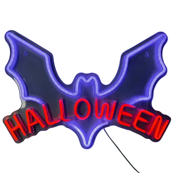 Flaggermus LED Skilt Halloween