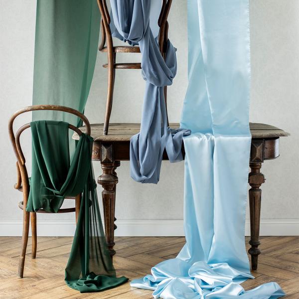 Chiffon Bordløper Flaskegrønn