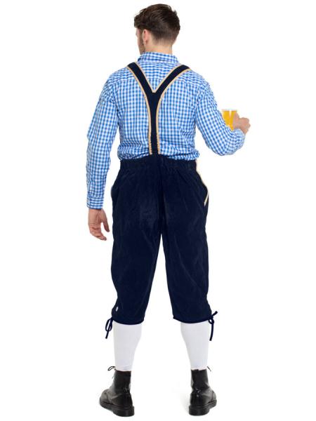 Oktoberfest Lederhosen Mørkeblå Deluxe