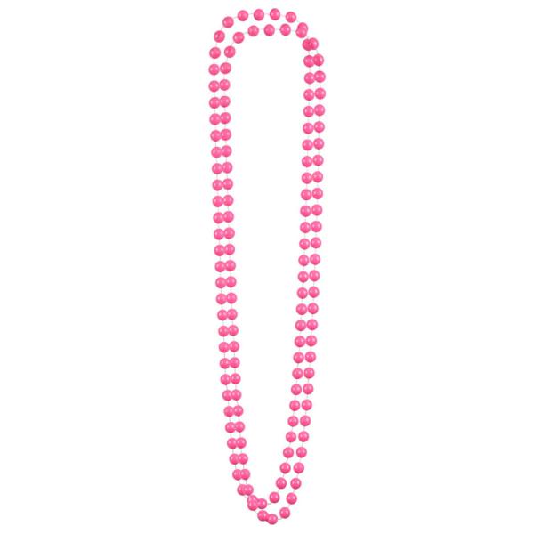 Rosa Halskjede med Perler 2-pakning