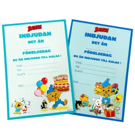 Invitasjonskort Bamse 8-pakning