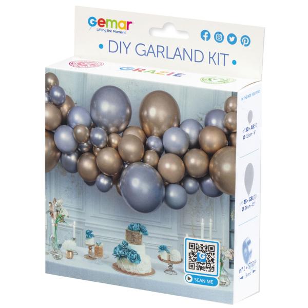 DIY Ballonggirlander Shine Sølv og Gull