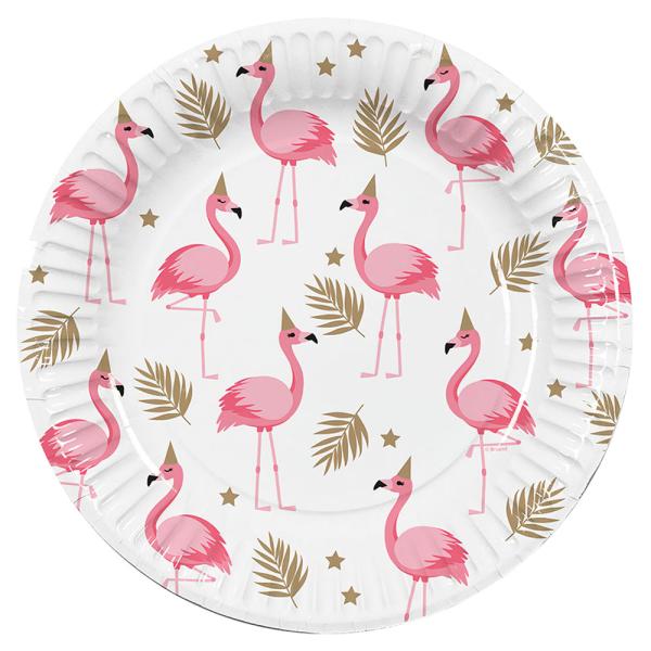 Papptallerkener Flamingos