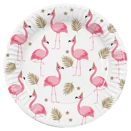 Papptallerkener Flamingos