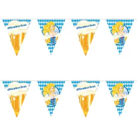 Oktoberfest Vimpelgirlander Kvinne i Dirndl og Ølglass