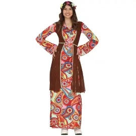Kjole med Vest Hippie Large