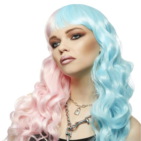 Siren Manic Panic Parykk Lyseblå & Rosa
