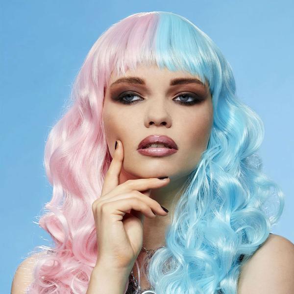 Siren Manic Panic Parykk Lyseblå & Rosa