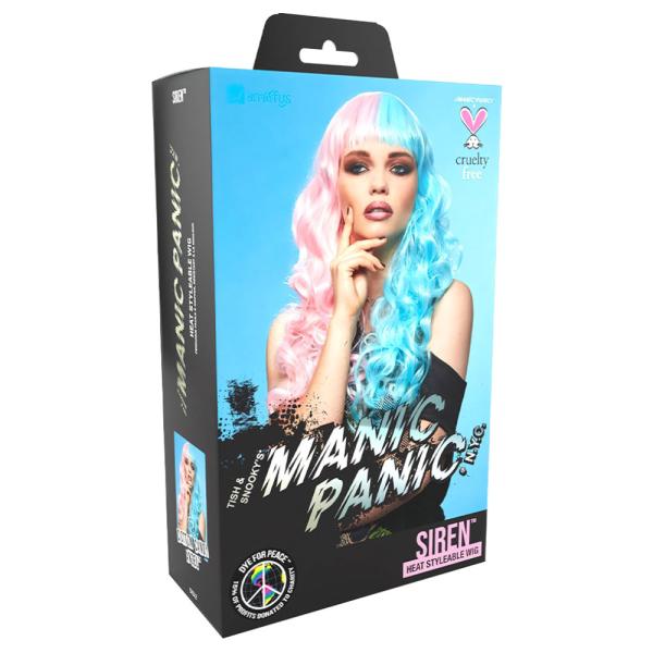 Siren Manic Panic Parykk Lyseblå & Rosa