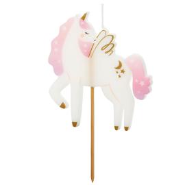 Kakelys Enhjørning Gull/Rosa/Hvit