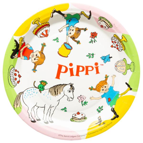 Pippi Papptallerkener 8-pakning