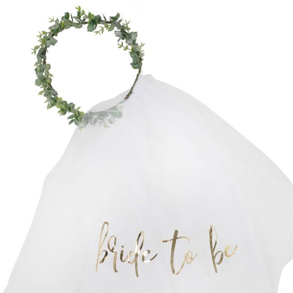 Eukalyptus Bride To Be Krone med Slør
