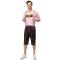 Oktoberfest Lederhosen Brun/Rosa/Hvit