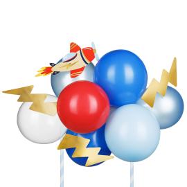 Ballong Kakedekorasjon Flymaskin 29 cm