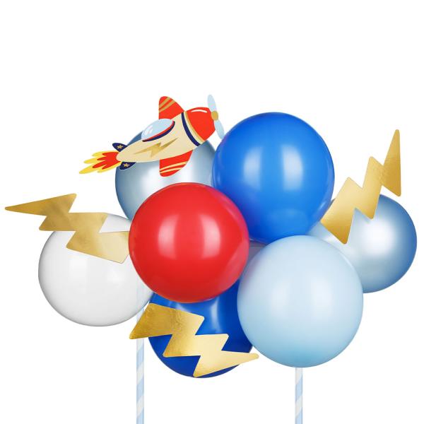 Ballong Kakedekorasjon Flymaskin 29 cm