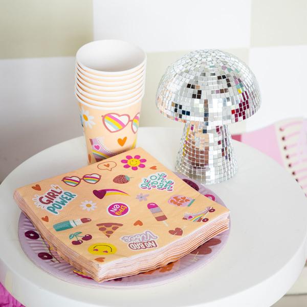 Papptallerkener Boho Girlz 8-pakning