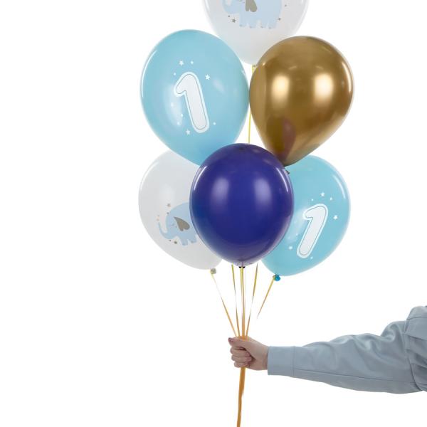 1 Års Latexballonger Elefant Lyseblå 50-pakning