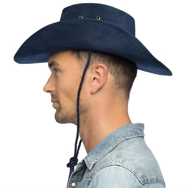 Cowboyhatt med Sheriffstjerne Mørkeblå