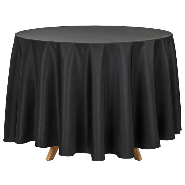 Rund Bordduk Svart 230 cm