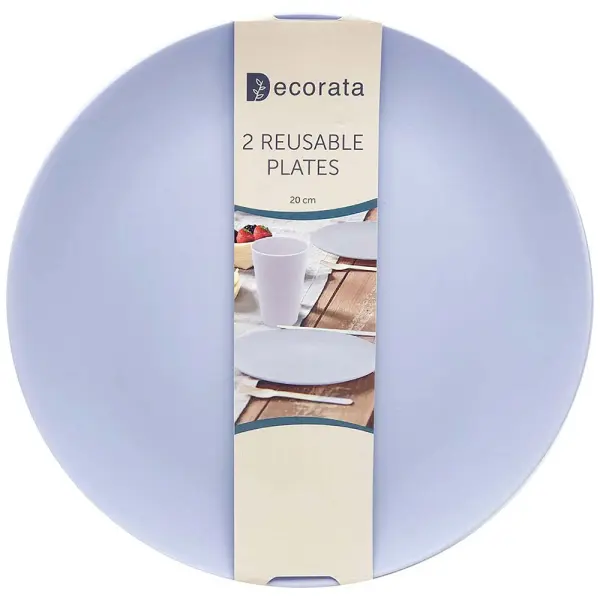 Gjenbrukbare Dype Tallerkener Lilac Decorata