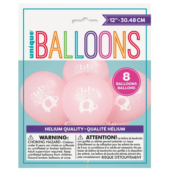 Babyshower Ballonger Elefant Rosa