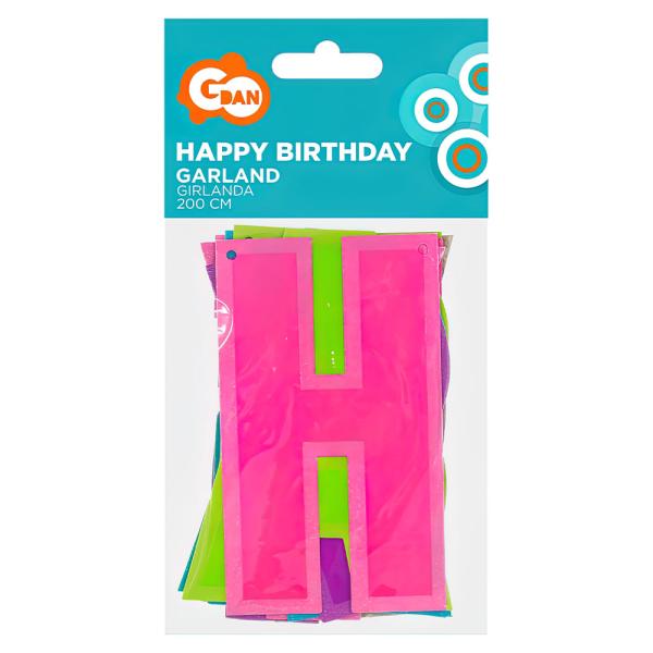 Fargerik Happy Birthday Girlander