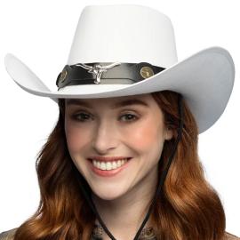 Cowboyhatt Oksehode Hvit
