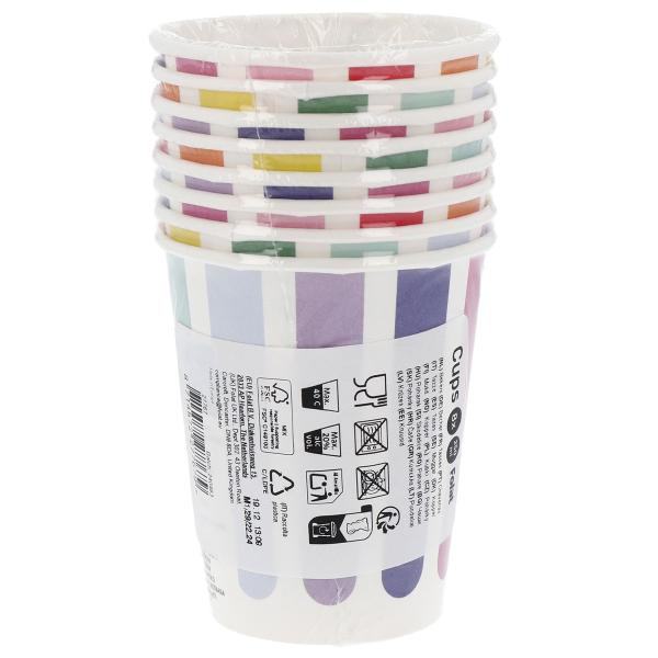 Pappkopper Stripetastic 8-pakning