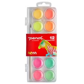 Penol Neon Akvarellmaling 12-pakning