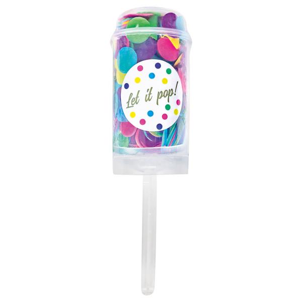 Konfetti Push Pop Flerfarget