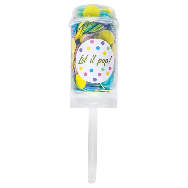Konfetti Push Pop Flerfarget Pastell