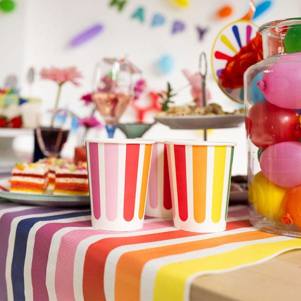 Pappkopper Stripetastic 8-pakning