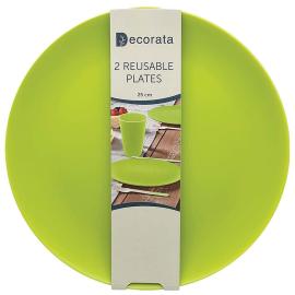 Gjenbrukbare Tallerkener Limegrønn Decorata