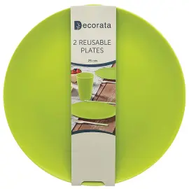 Gjenbrukbare Tallerkener Limegrønn Decorata
