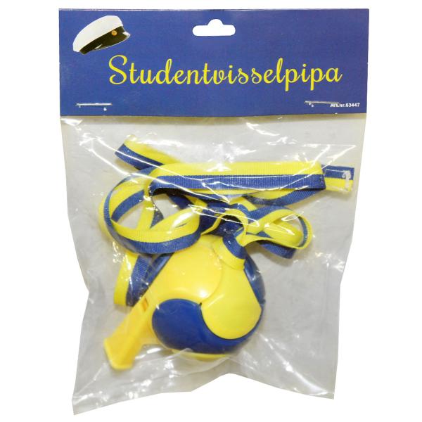 Studentfløyte Ball Blå/Gul 7 x 4,5 cm