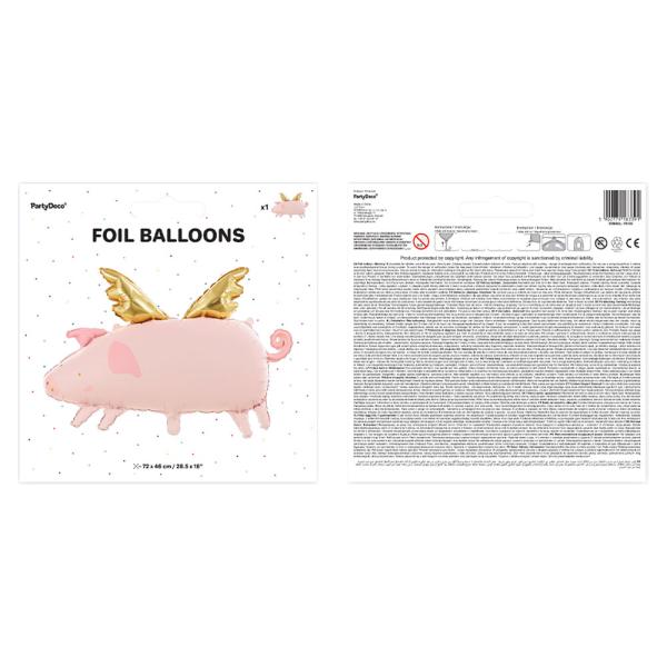 Folieballong Flyvende Gris