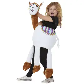 Ridende på Lama Kostyme Barn