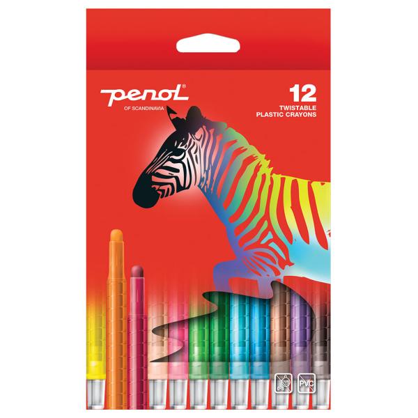 Penol Twister Fargestifter 12-pakning