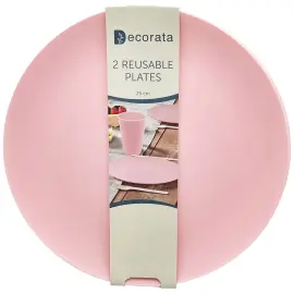 Gjenbrukbare Tallerkener Rosa Decorata