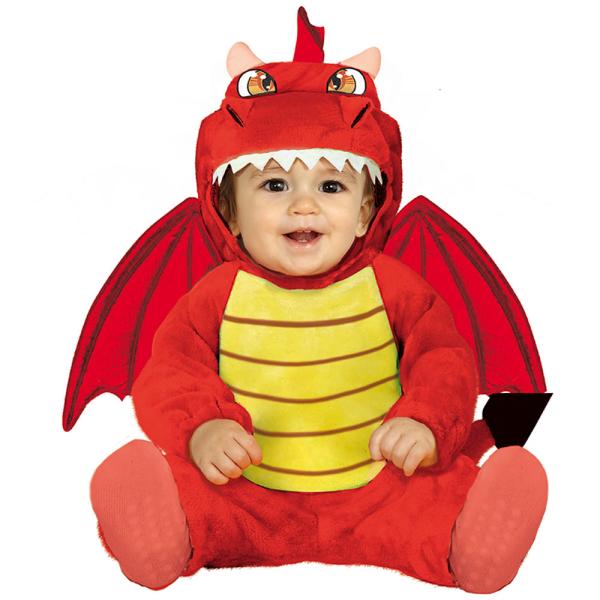 Baby Drage Kostyme Rød