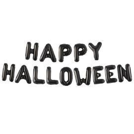 Svart Ballonggirlander Happy Halloween