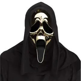Ghostface Maske Metallic Gull
