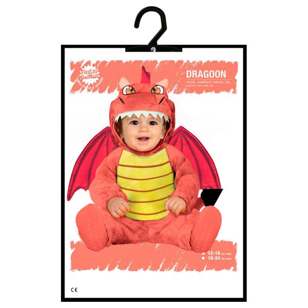 Baby Drage Kostyme Rød
