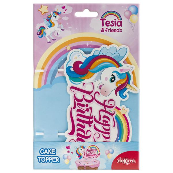 Unicorn Happy Birthday Kakedekorasjon