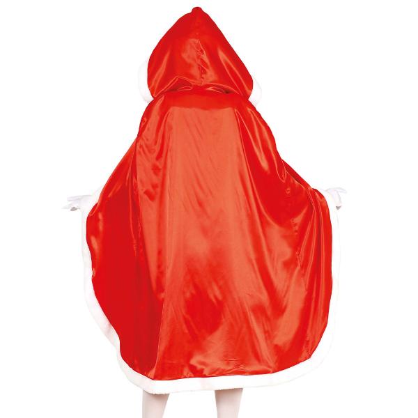 Mrs Claus Lang Cape med Hette