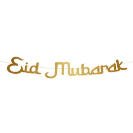 Eid Mubarak Bokstavgirlander Gull 2 m