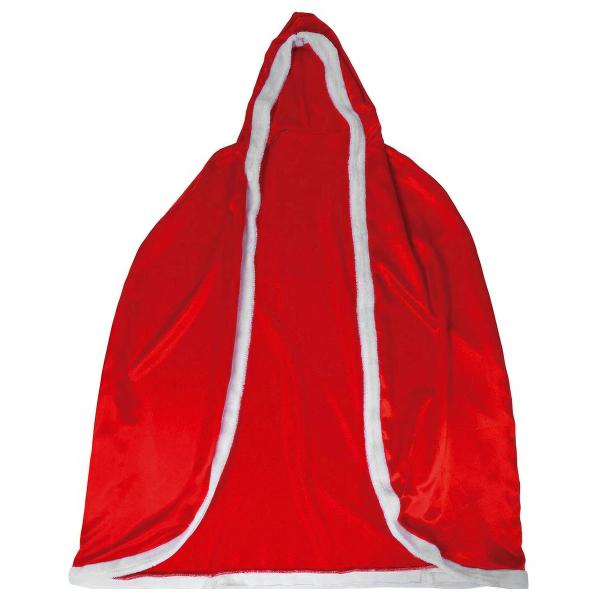 Mrs Claus Lang Cape med Hette