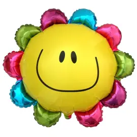 Folieballong Blomst Regnbue 77 cm