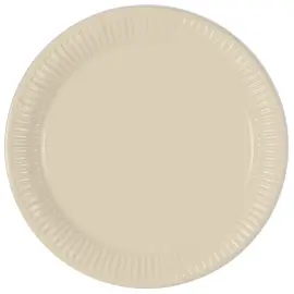 Cream Papptallerkener Solid Color